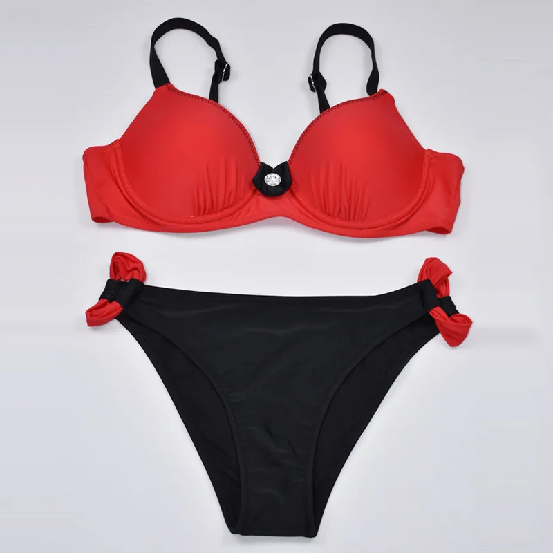 Bikini 2019 New Sexy Ladies Women Swimsuit Solid Bikini Set Push Up Bathing Suit Halter Underwire Femm Bandage Biquni Swim Beach Bikini 2019 New Sexy Ladies Women Swimsuit Solid Bikini Set Push Up Bathing Suit Halter Underwire Femm Bandage Biquni Swim Beach