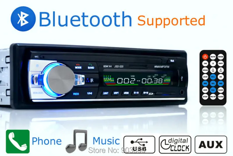 50 PCS Wholeprice Overseas Warehouse Bluetooth font b Car b font Stereo FM Radio MP3 font