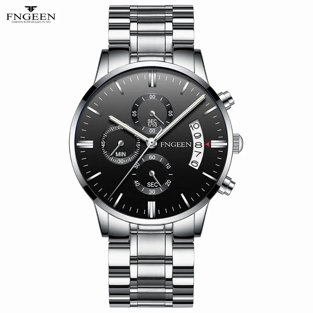 

ISHOWTIENDA FNGEEN Men Luxury Casual Watch Quartz Stainless Steel Waterproof Calendar Watch Fashion Women Orologio da donna#30
