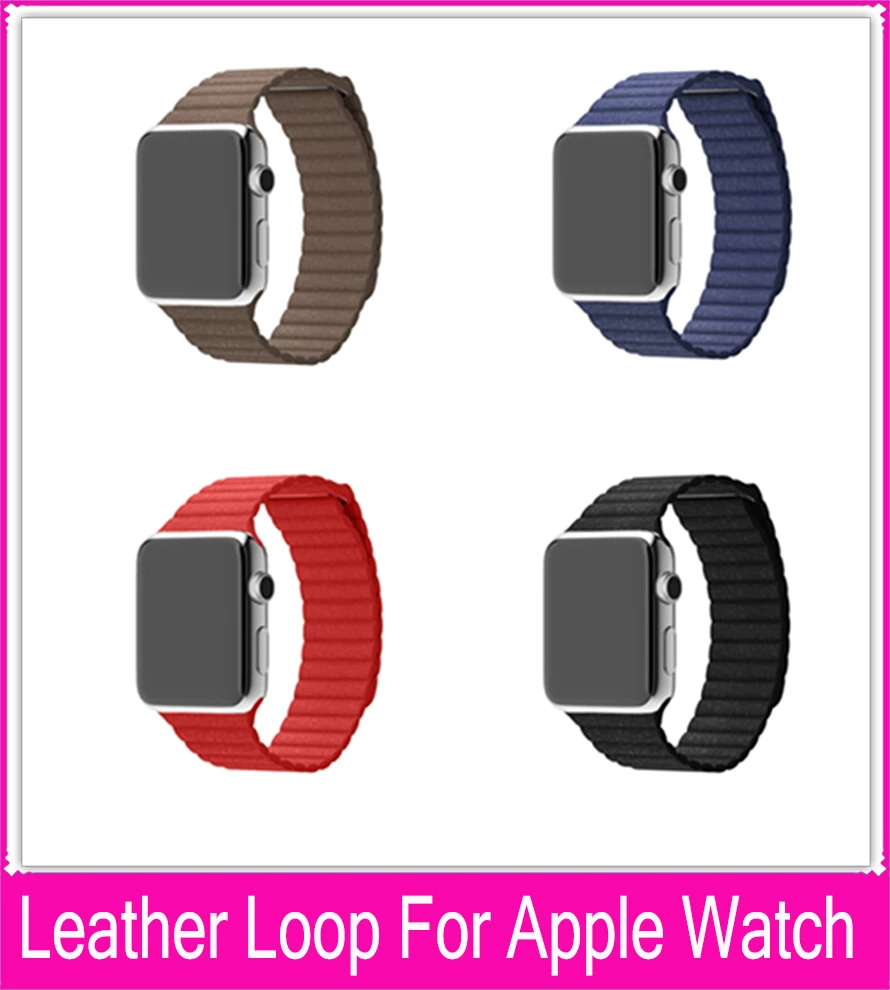 For apple watch leather loop Watchband For Apple Watch Milanese Loop Watchband With Magnetic closure For