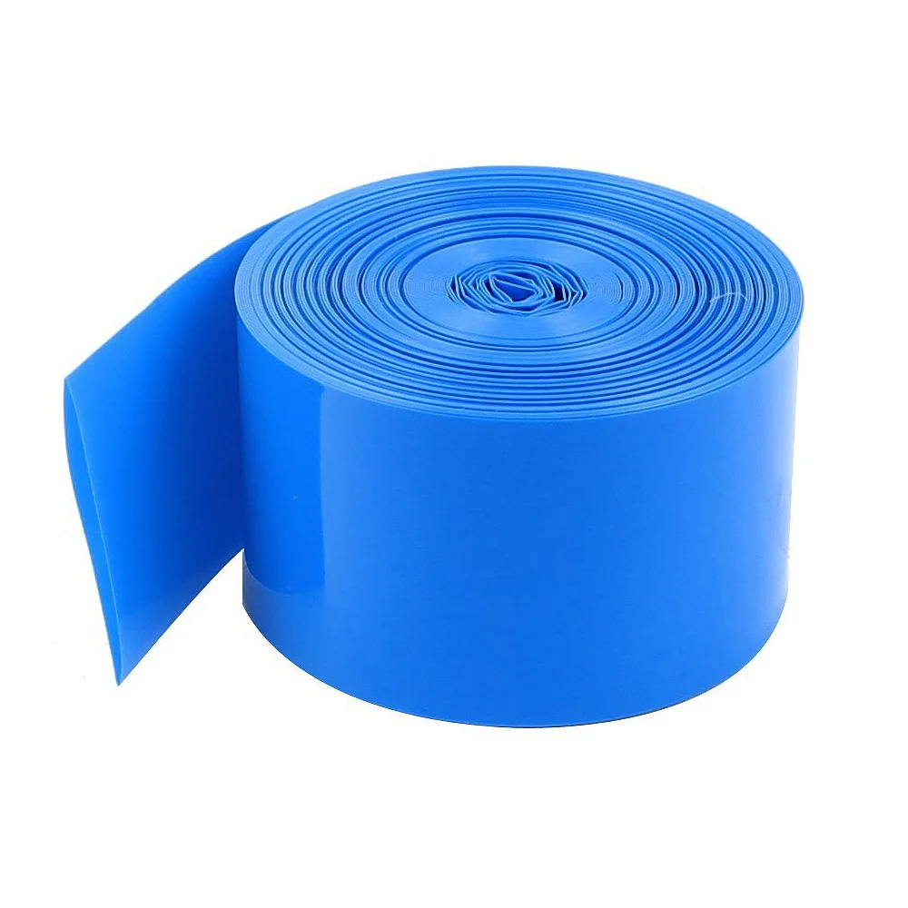 10M 29.5mm PVC Heat Shrink Tubing Wrap for 1 x 18650 Battery Bluein