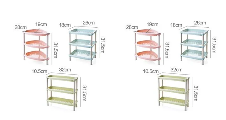 DIY 3 слоя пластика угловая полка Макияж Организатор настольная подставка для хранения кухонная полка для специй аксессуары для ванной