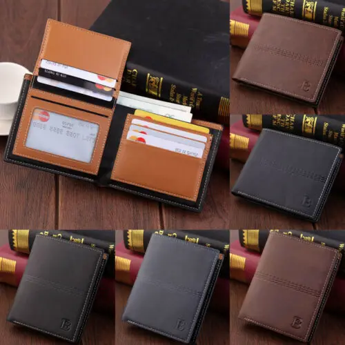 

Top Quality Men's Bifold Leather Wallet Credit Card Holder Billfold Purse Clutch