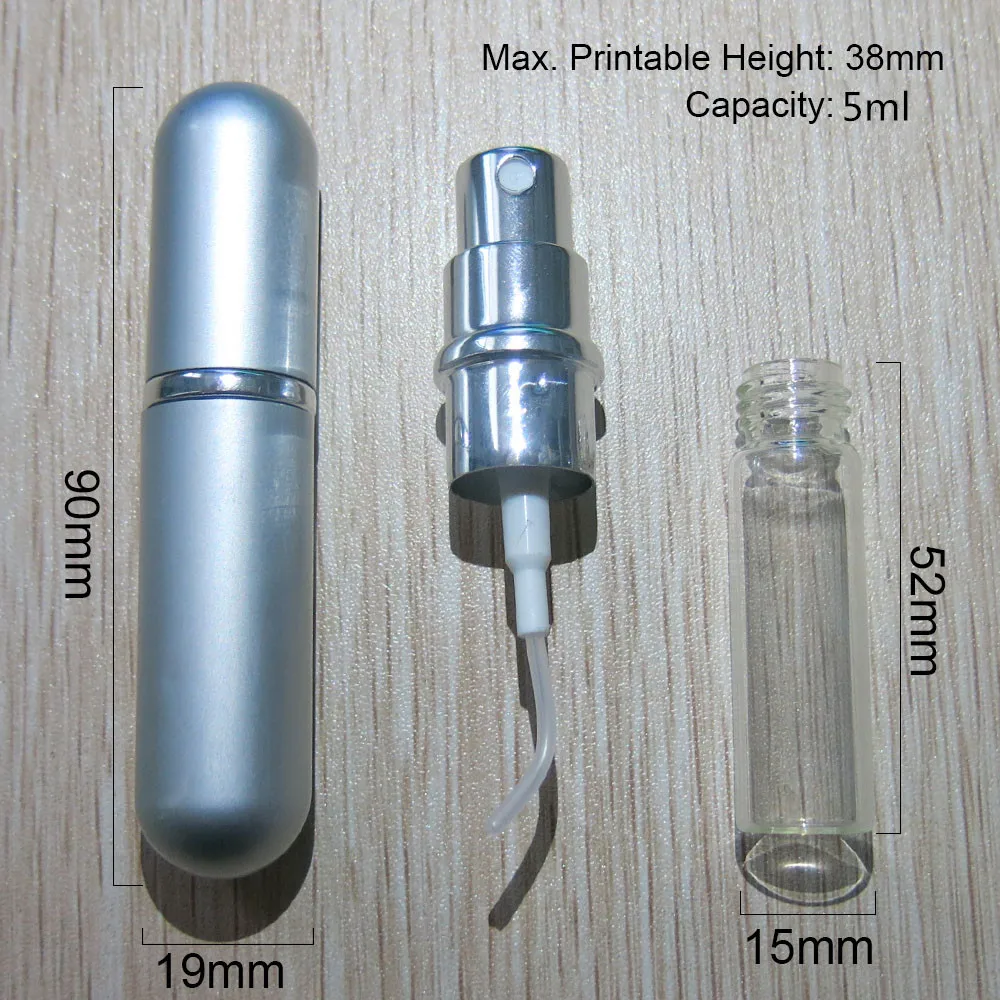 1 Набор, 5 мл, модный переносной распылитель для духов в алюминиевой форме, пустая бутылка, стеклянный распылитель для духов, косметический опрыскиватель с воронкой