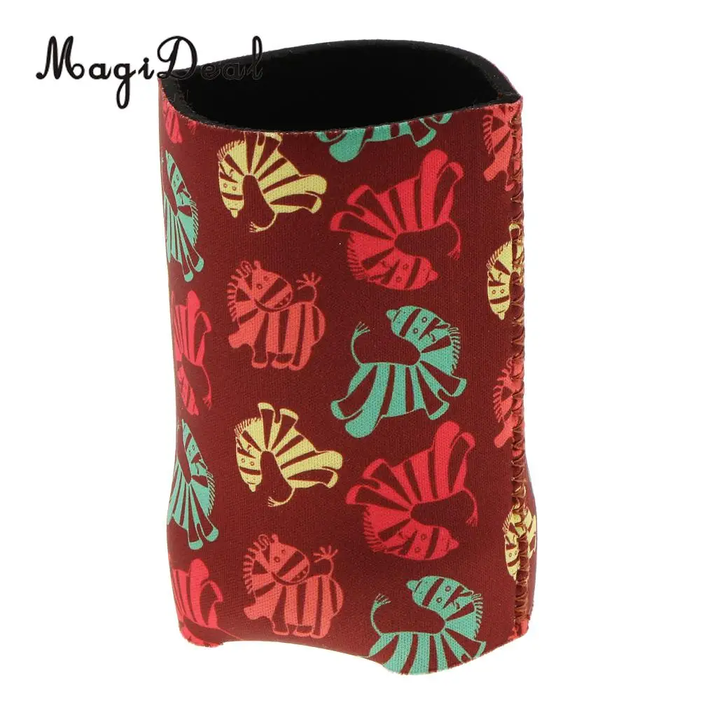 Cute Animal Puppy Zebra Prints Neoprene Beer Can Cooler Sleeve Insulated Reusable Coffee Cup Sleeve