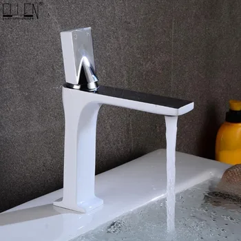 

Bathroom Faucet Black Single Handle Hot Cold Switch Water Mixer Taps Wash Basin Bathroom Faucets Crane ELF1108