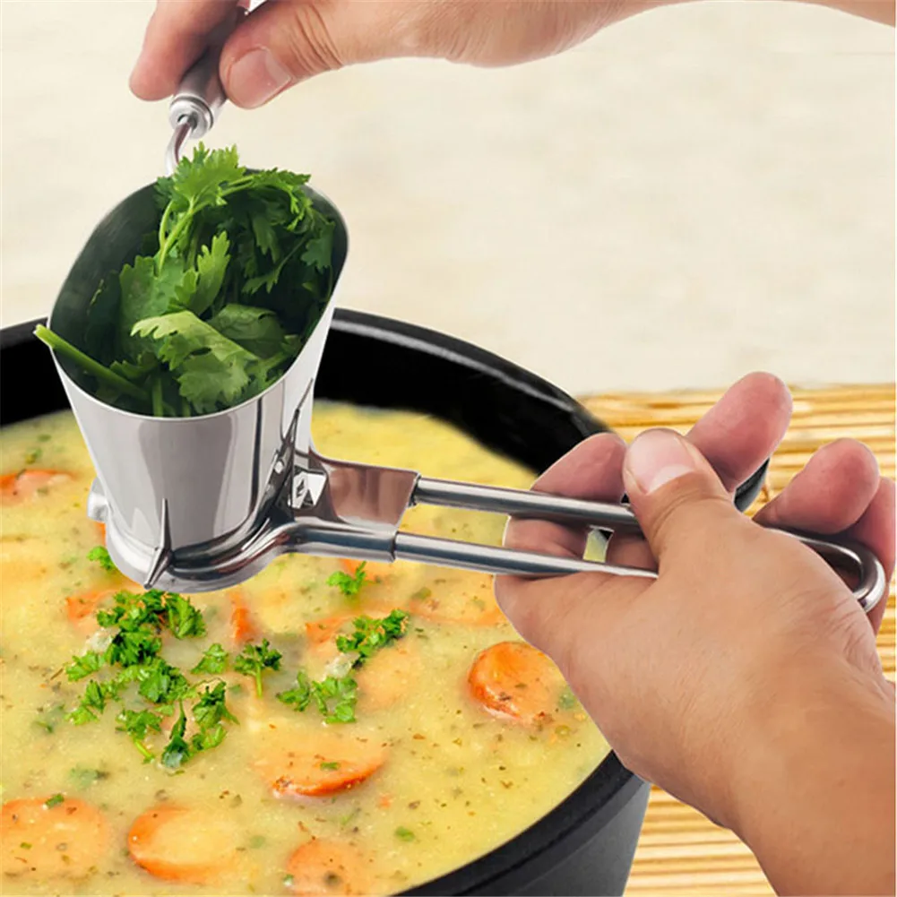 

Manual Vegetable Herb Grinder Stainless Steel Parsley Chopper Shredder for Spice Pepper Kitchen Tools