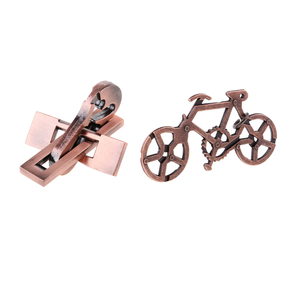 2x Classic Lock Puzzles Brain Teaser Kids Mind Game Toy IQ Test Magic Tricks