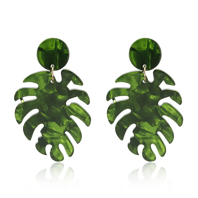 LV Simple Design Geometric Earrings Square Rectangle Acetic Acid Resin Acrylic Earrings For Women Korean Style Fashion Pendientes - Окраска металла: LV
