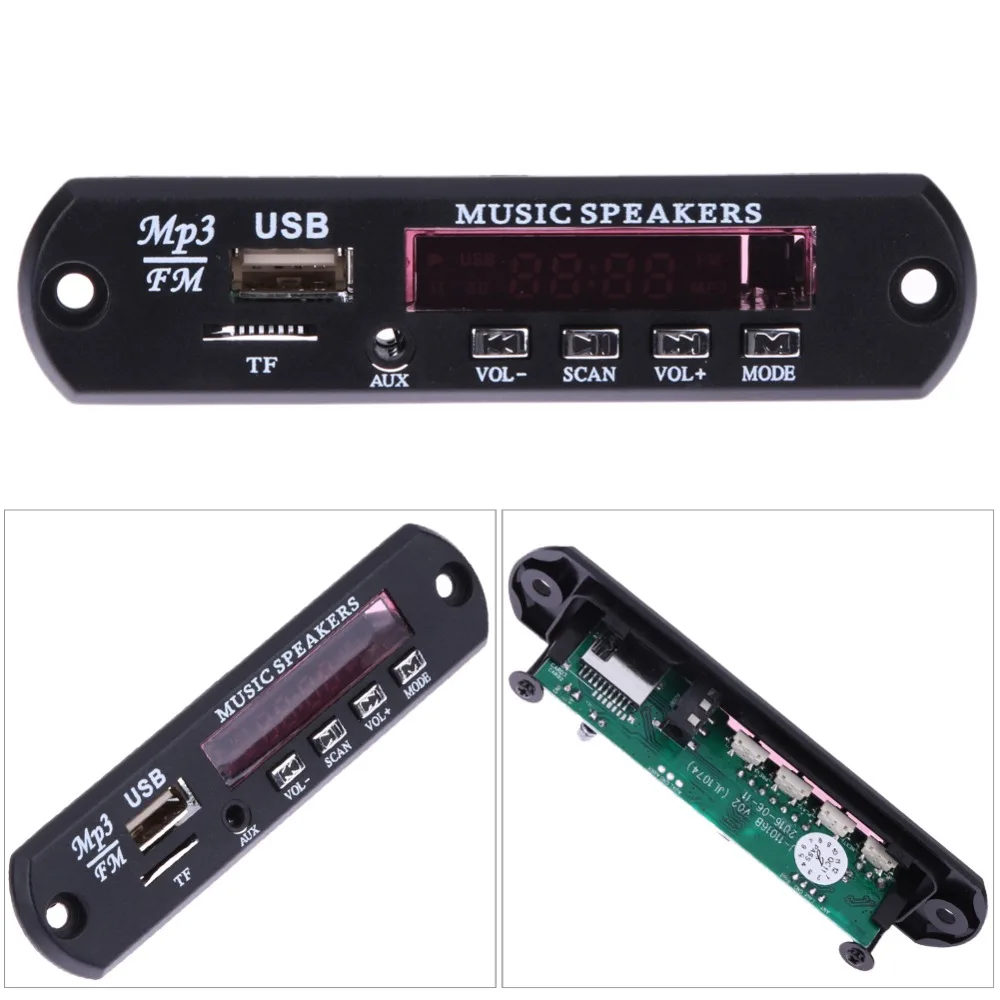Автомобильная Музыка MP3 WMA декодер панель 12 в аудио декодер плата модуль AUX USB TF FM Автомобильный MP3-плеер с пультом дистанционного управления