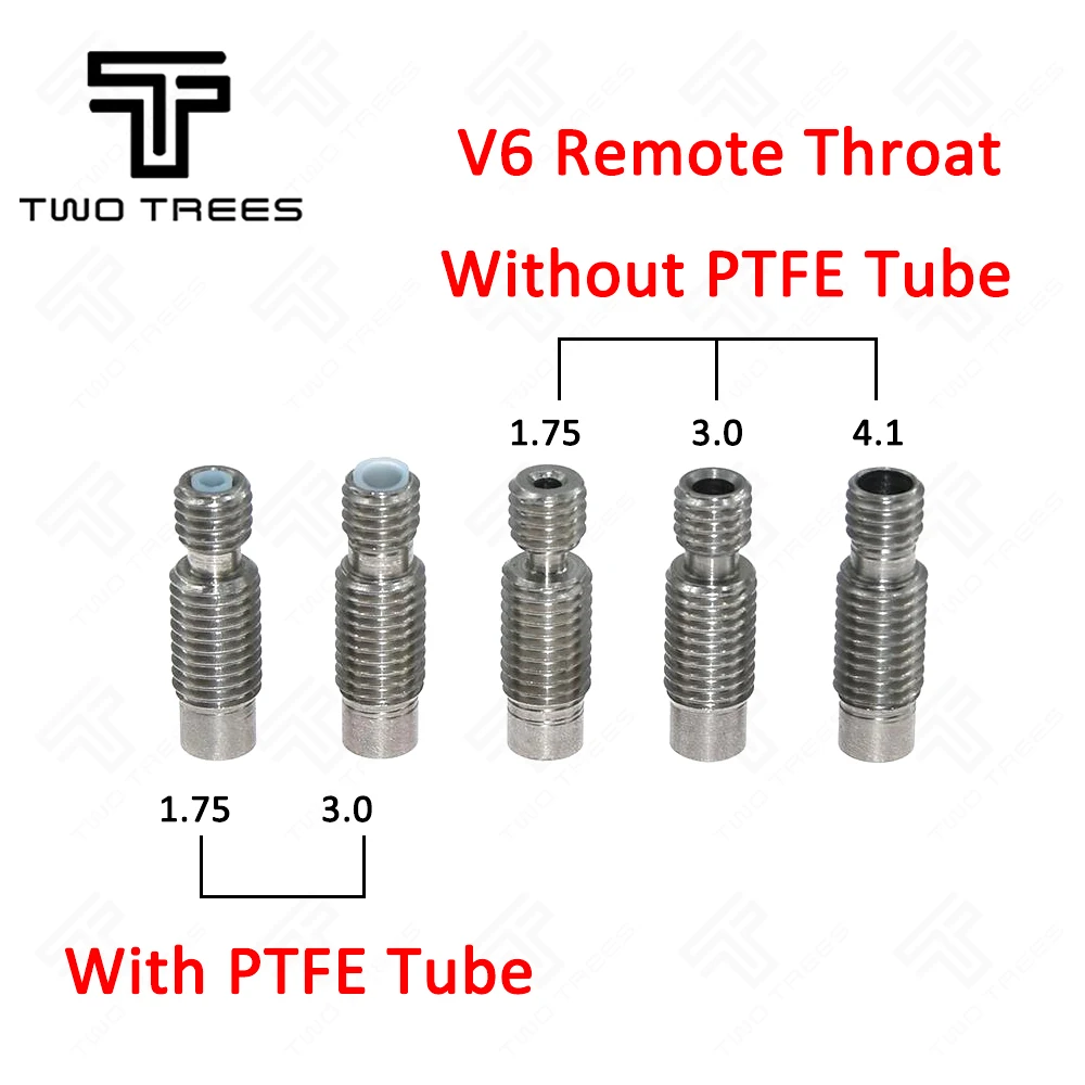 3D-принтер, часть V6, дистанционный нагрев в горле, Hotend M6 для 1,75/3,0/4,1 мм, нить из нержавеющей стали, 3D-принтер, части v6, горло