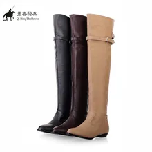 2017 Women Attack on Titan cosplay long boots Shingeki no Kyojin Over the Knee boots Eren