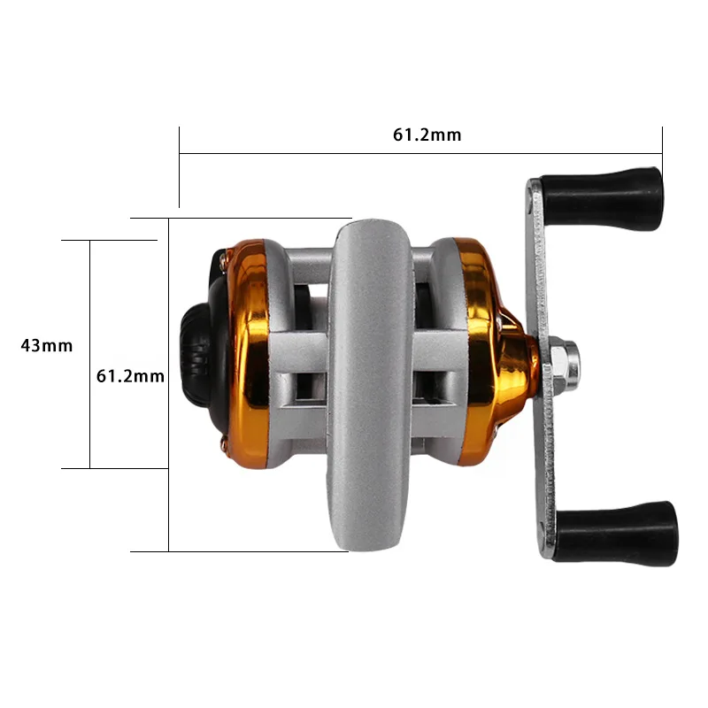 DEUKIO Winter Fishing Rod Combo Ice Fishing Pole with Fishing Reel and Line Outdoor Spinning Casting Fishing Reel Tackle Set