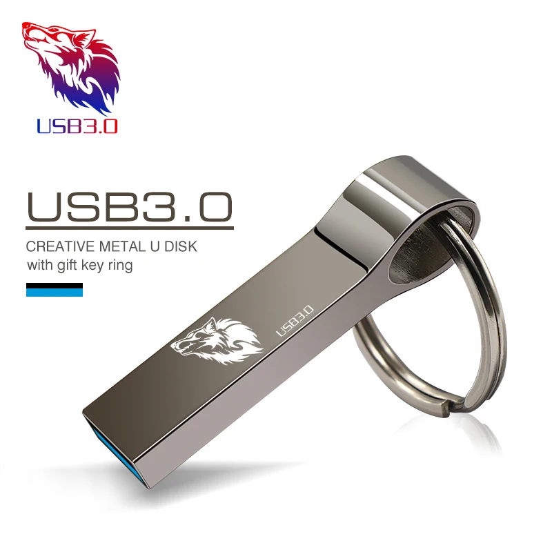Usb 3 0 флеш накопитель 128 Гб 64 металлический USB брелок для ключей высокоскоростной 32