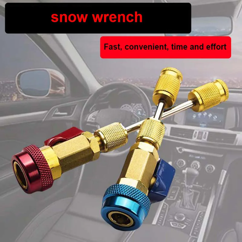 2 Pcs Car Air Conditioning Valve Core Demolition Tool Wrench R134A