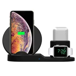 3-в-1 9 В Quick Charge Беспроводной телефон Зарядное устройство Держатель для iWatch Airpods Новый