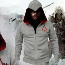 2016 neue Mode Herbst Winter Assassins Creed Männer Hoodie Sweatshirt mantel Jacke Chadal Hombre Cosplay Kostüm Cape Kühlen Reißverschluss