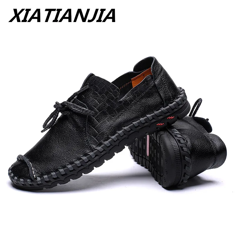 

Summer 2019 Men's Sneakers Two-layer Handmade Casual Light Men Shoes Loafers Men's Moccasins Tenis Masculino Chaussure Homme