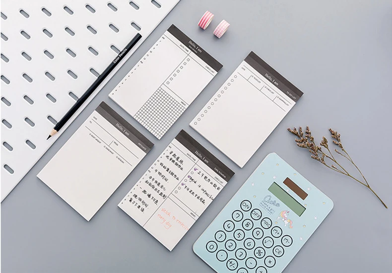 Business Grid Notepad Journal Memo Pad Note Book Study Card School Stationery Office Supply Thing Check Shopping List Stationary