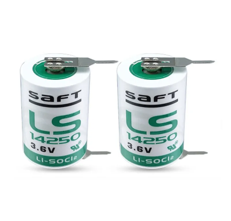 2 шт./лот SAFT LS 14250 LS14250 1/2 AA 1/2AA 3,6 V 1200mAh литиевая батарея plc с двумя контактами