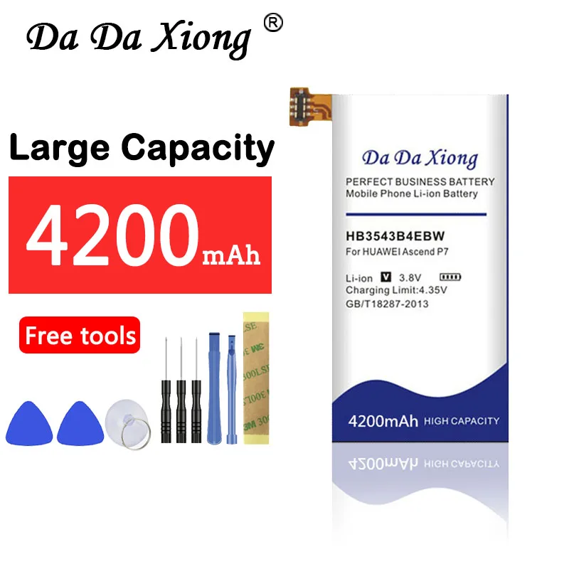 

4200mAh HB3543B4EBW Battery for Huawei Ascend P7 P7-L07 L09 L00 L10 L05 L11 high quality replacement phone battery