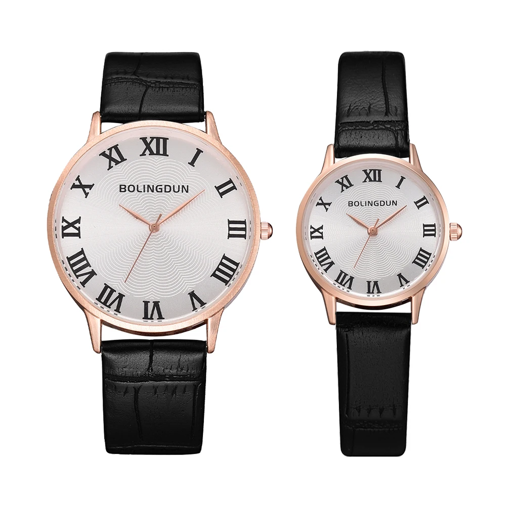 

Couple Creative Personality Minimalist Leather Waterproof Dress Watch Men And Women Couple Watch Smart Casual Sports Clock