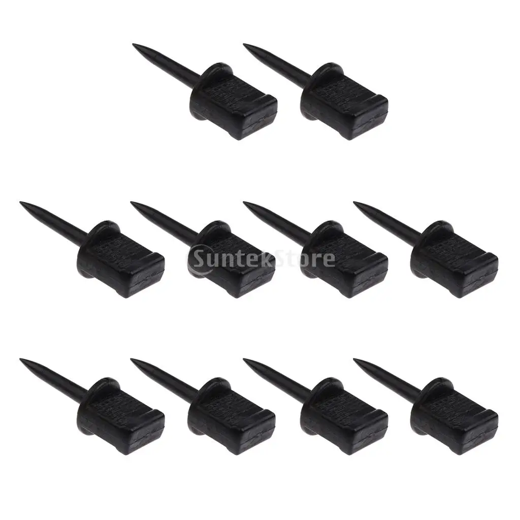 10pcs Plastic Archery Paper Target Pins Nail Supplies Target Face Pins Black