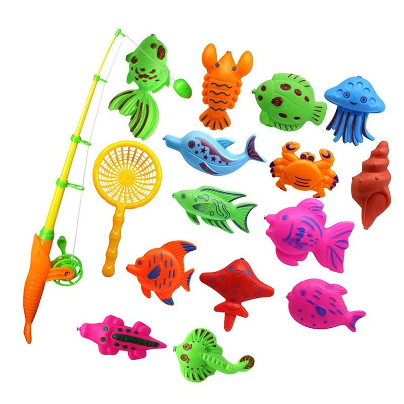 Juego de bañera magnética con modelo de pez de pesca de juguete de bañ Juego de bañera magnética con modelo de pez de pesca de juguete de bañ