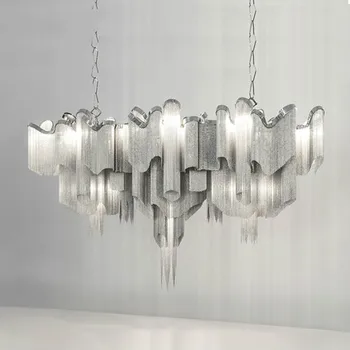 

Post-modern Italy design tassel hanging lamp indoor lighting foyer light bar Tassels Light chandelier for living room luminaire