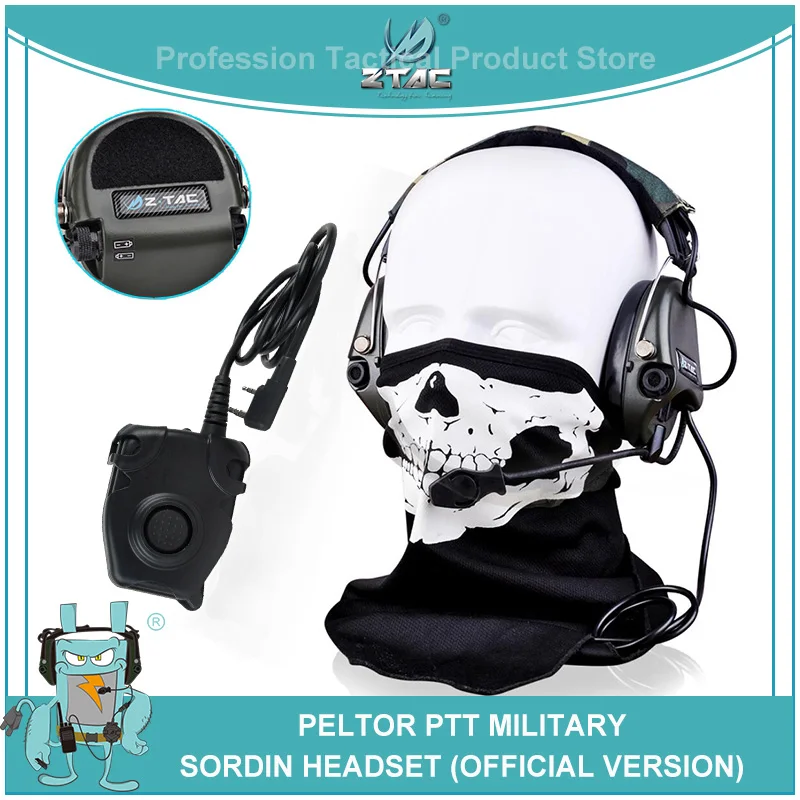 Fone de Ouvido Fones com Midland Z111 + Z112 Softair Piloto Liberador ii Msa Sordin Cancelamento Ruído Tático Kenwod Ptt z Tac Tci