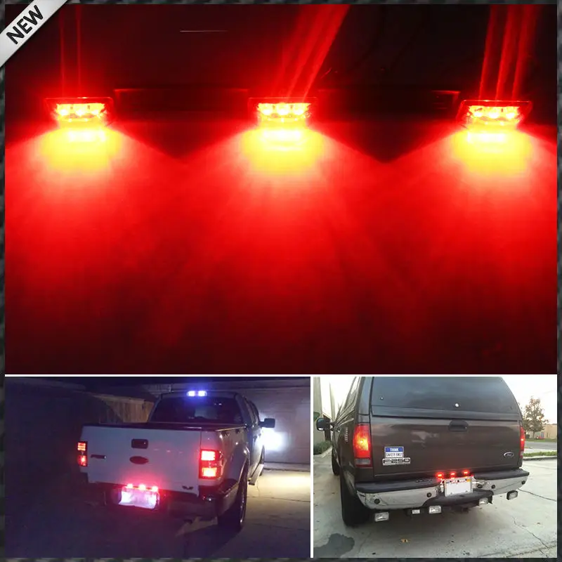 Details about   9LED Red ID Light Bar Tail Lamp Waterproof Stainless Steel For Car Truck Trailer 