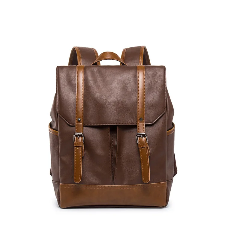 

Man business Backpack laptop geometric Soft Luxury brand Leisure Time Both Shoulders Male Package classic school bags teenage