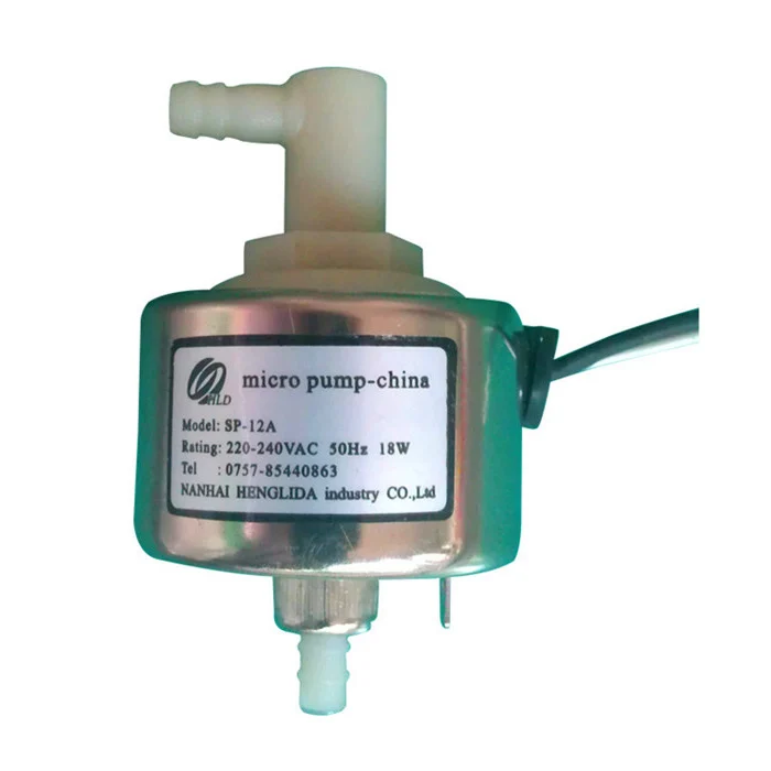 

Safety and environmental protection and low noise small burner miniature solenoid pump Model: SP-12A Power: 220-240VAC 50HZ 18W