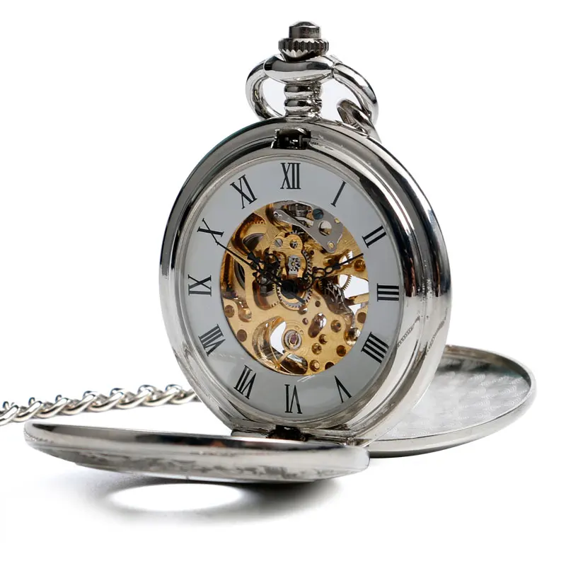 Pocket Watch Vento Mão Mecânica Com 30