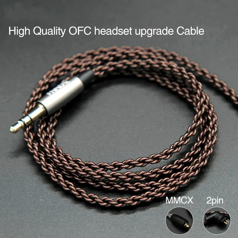 

1.2M High Quality OFC Earphone Upgrade Cable With MMCX/2 Pin Plug For SE215 315 425 535/For KZ ZST/ZSR/ZS10/AS10