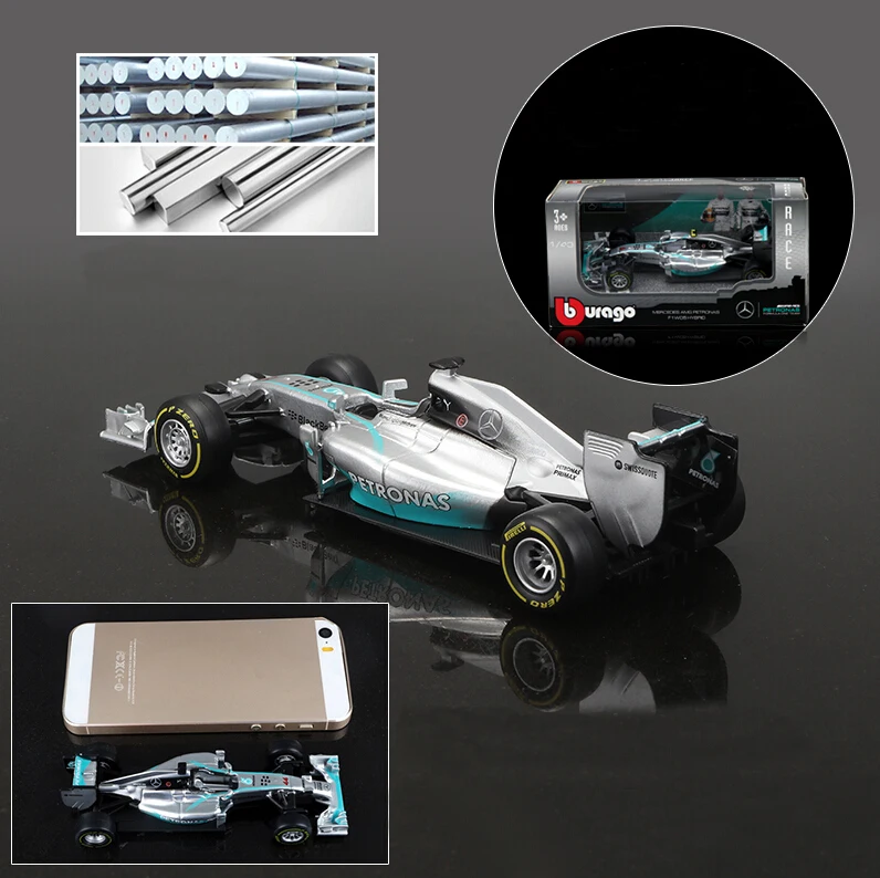 FreeShipping BBurago 1:43 F1 - AMG racing W05 hybrid #44 lewis hamilton #6 Nico Erik Rosberg For Baby Collection Gifts  