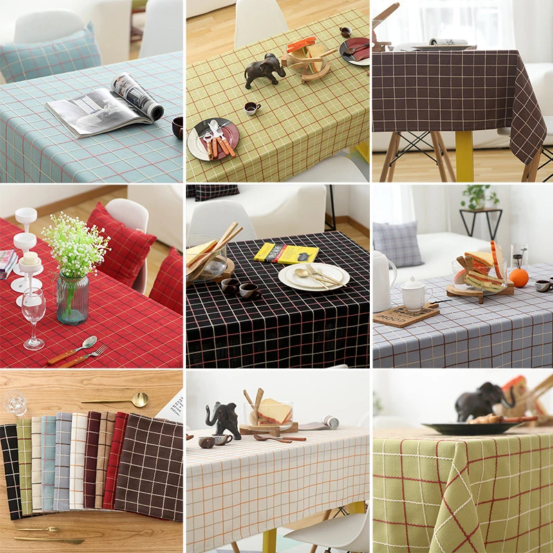 Pastoral Cotton Linen Tablecloth Colorful Embroidered Plaid Striped Pattern Rectangle Table cloth Big Round Dining Table Cover Pastoral Cotton Linen Tablecloth Colorful Embroidered Plaid Striped Pattern Rectangle Table cloth Big Round Dining Table Cover