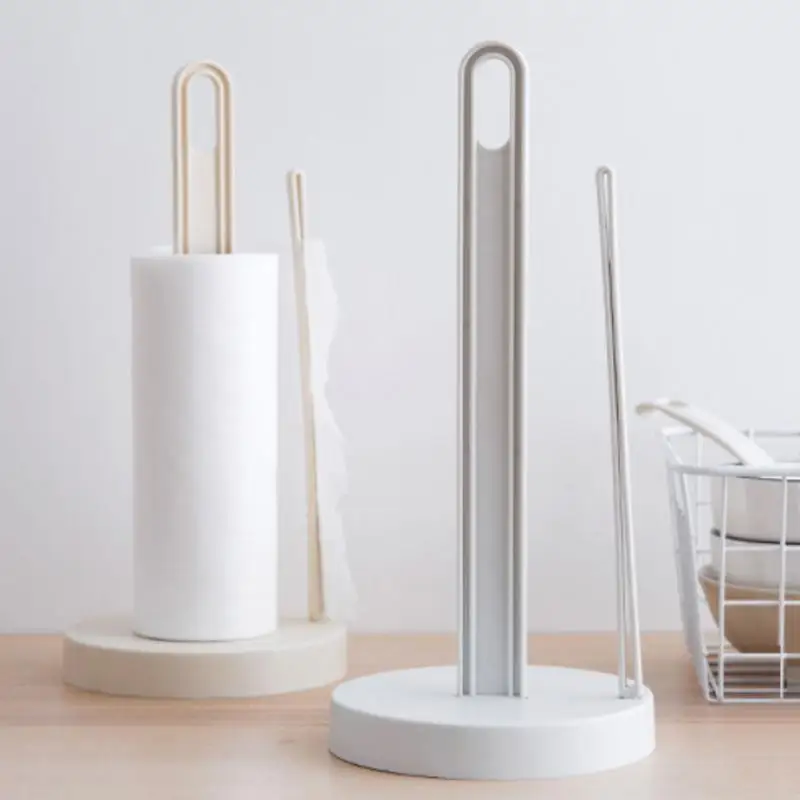 

Tissue Paper Towel Stand Countertop organizer Bathroom Storage Rack Round Roll Holder Organizer