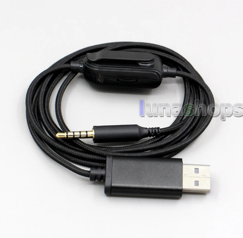 

USB Volume Control Gaming Headphone Cable For Logitech G633 G933 Astro A10 A40 A30 A50 Xbox One Play Station PS4 LN006379