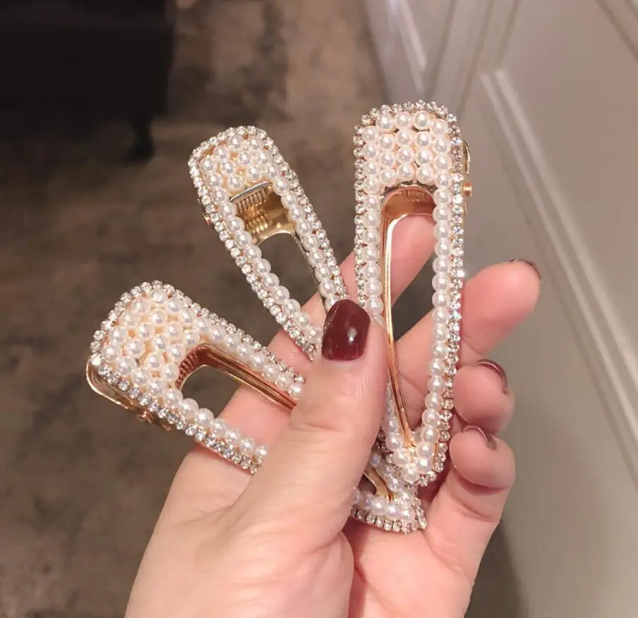 

Fashion Network Red Woman Hairpin Female Headdress Accessories Imitation Pearl Hairpin Retail Wholesale