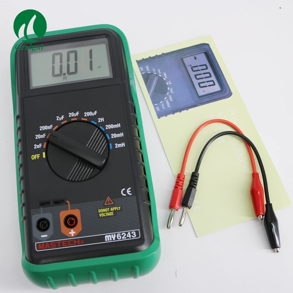 

MASTECH Digital LC C/L Meter MY6243 Inductance Capacitance Tester Automatic zero