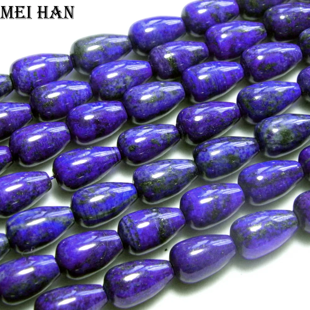 

Meihan wholesale 10*15-16mm (2strands/set) dyeing lapis lazuli teardrop shape beads for jewelry making diy design