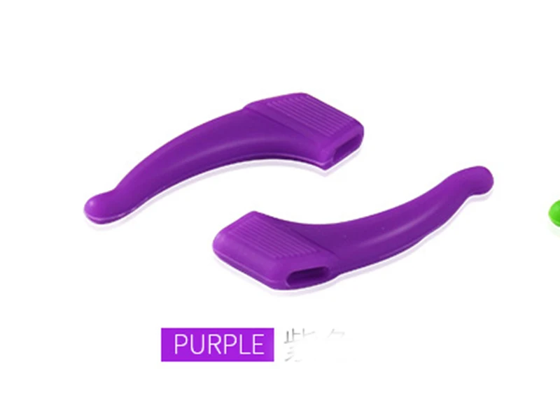 Силиконовые противоскользящие ушные крючки для очков, рукоятка для ног, очки для близорукости, спортивные фиксированные ручки, очки для чтения, солнцезащитные очки, аксессуары - Цвет: Фиолетовый