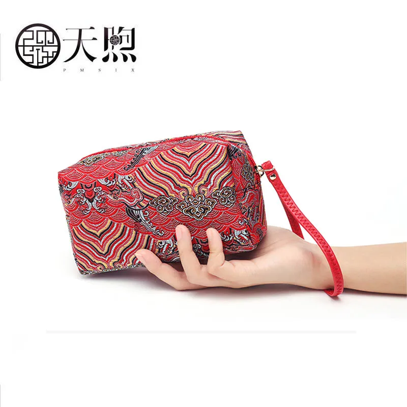 

PMSIX 2019 New women canvas bag fashion handbags women famous brands embroidered small women quality women clutch bags