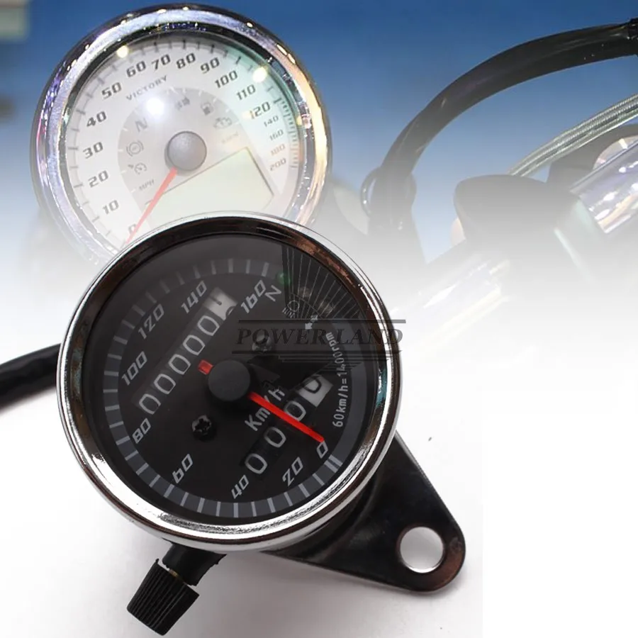 Motorcycle Signal Light LED Backlight Dual Odometer Speedometer Gauge