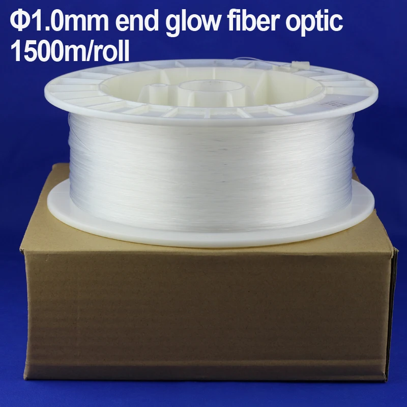

Optic Fiber Cable 1.0mm PMMA Plastic End Glow Fiber Optic Cable for Ceiling Lighting Decoration Fiber Optic Light 1500m per roll
