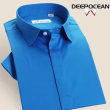 Deepocean, мужская рубашка с коротким рукавом, хлопковая рубашка для отдыха, мужская одежда размера плюс, повседневные деловые рубашки, мужские топы, Camisa De Hombre