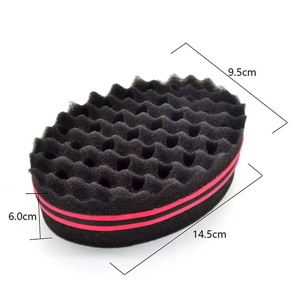 One Pack Short Hair Twist Sponge Big Holes Hair Brush Sponge Twist
