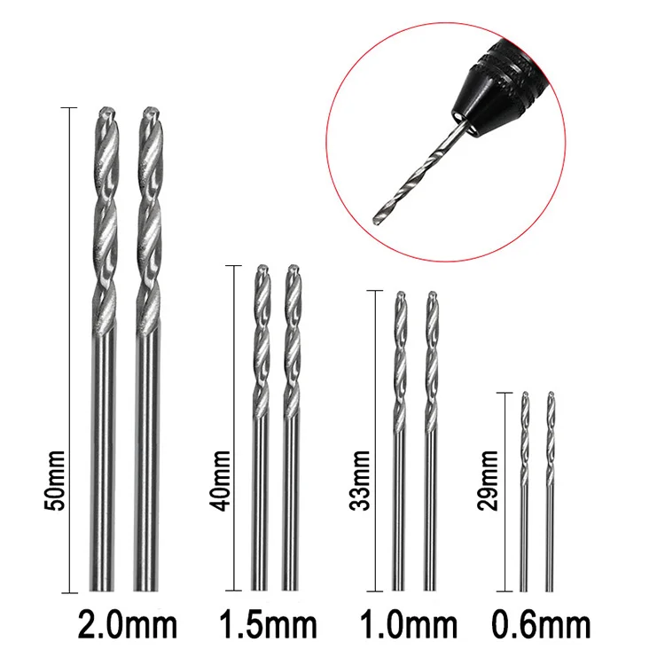40 шт. сверла HSS высокоскоростные стальные Сверла Набор инструментов 0,5 мм 1 мм 1,5 мм 2 мм HSS электроинструменты