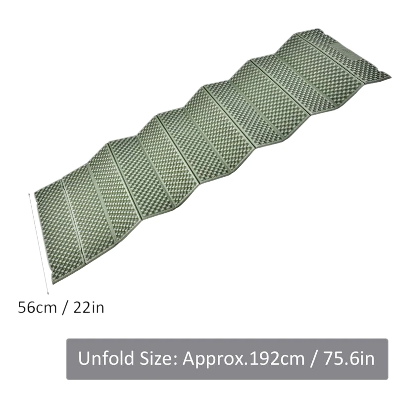 77X22In في الهواء الطلق التخييم حصيرة جدا ضوء رغوة التخييم للطي حصيرة خيمة للشاطئ سجادة للرحلات مزدوجة البيض الحوض الصغير سادة رطوبة في الهواء ا...